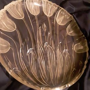 Lead crystal platter